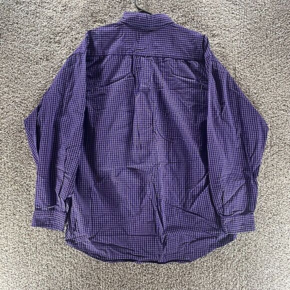 Clemson Tigers Shirt Adult Large Purple Check Crable Sportswear Button Up Mens - Picture 10 of 13